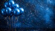 © Chanagun - Royal blue balloons with twinkling night sky background, ideal for corporate events, formal dinners, and exclusive parties