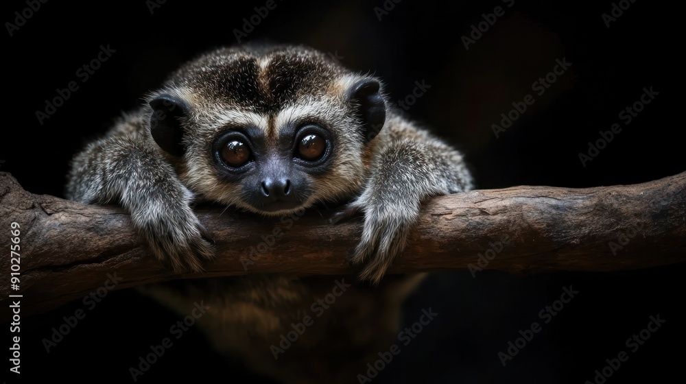 The Javanese slow loris primate animal or Latin name Nycticebus ...