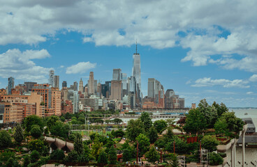 Wall Mural - view of the city panorama Manhattan downtown 