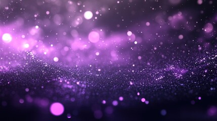 Sticker - Abstract Purple Glitter with Bokeh