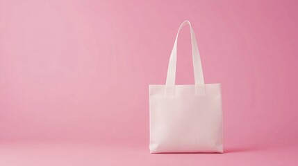 a minimalist tote bag designed for school, with a simple graphic or phrase, set against a plain back