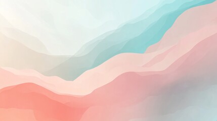 Sticker - Abstract Mountain Range with Pastel Colors