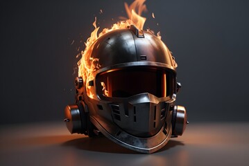 Burning sport helmet
