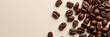 © RicardoLuiz - Scattered Roasted Coffee Beans on Beige Background
