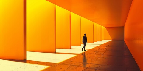 Wall Mural - minimalism and business achievement depiction.