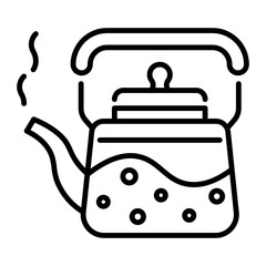 Poster - Kettle icon designed in line style 