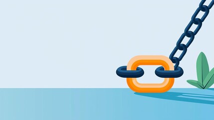 SEO strategy, link building campaigns, flat design illustration