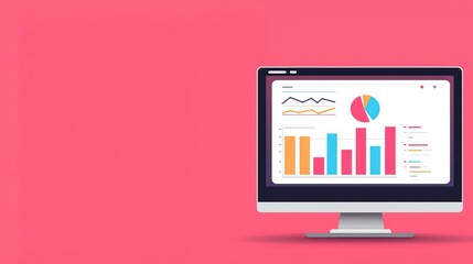 SEO tools, analytics dashboards, flat design illustration