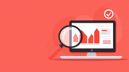SEO tools, competitor tracking platforms, flat design illustration