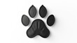 © Muhammad - A simple black paw print icon, representing pets and animals, with detailed toe pads, on a white background.