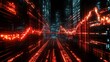 © furyon - dramatic visualization of financial crisis with plummeting stock market charts glowing red indicators and sharp downward trends create a sense of urgency and volatility