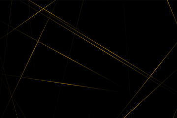 Wall Mural - Abstract black with gold lines, triangles background modern design. Vector illustration EPS 10.