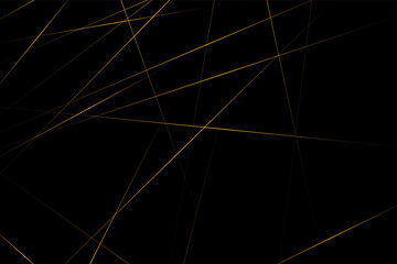 Wall Mural - Abstract black with gold lines, triangles background modern design. Vector illustration EPS 10.