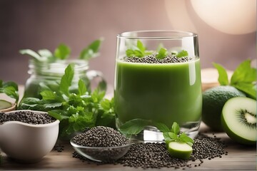 chia ingredie Word detox smoothies Green made seeds