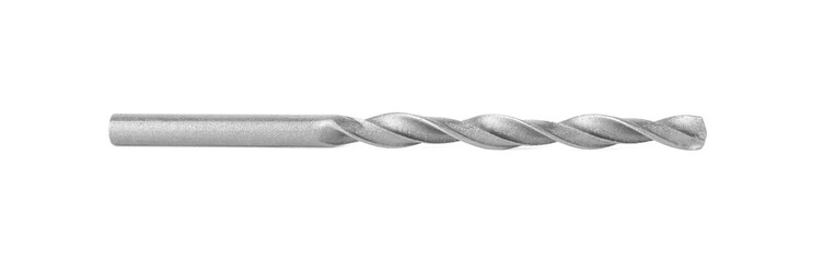 Poster - One new drill bit isolated on white