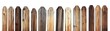 © raja - Weathered Wooden Fence Panels Against White Background