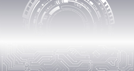 Wall Mural - digital communication, data protection, high tech presentation, science cover. abstract gray futuris