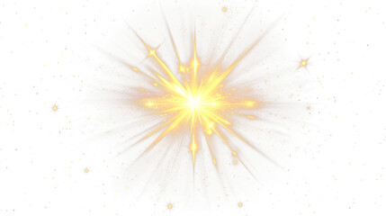 Wall Mural - vector golden light with glare. sun, sun rays, dawn, glare from the sun png. gold flare png, glare f
