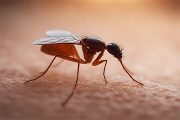 Wall Mural - fly on a leaf