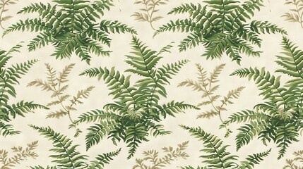 Poster -   A zoomed-in image of a wallpaper featuring green leaf patterns against a white backdrop