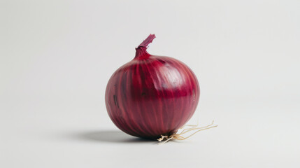 Wall Mural - A whole red onion isolated on white