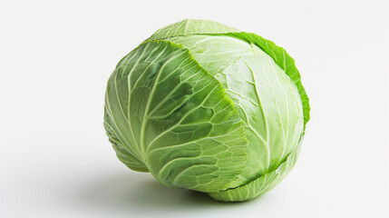 Wall Mural - A whole cabbage isolated on white