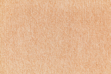 Wall Mural - Closeup, macro of orange jeans denim fabric texture background, cloth with diagonal weawing