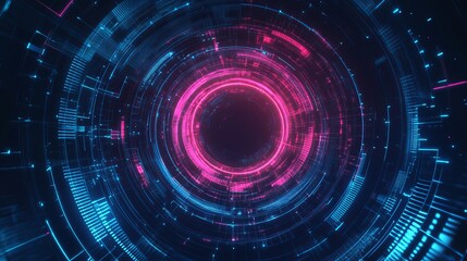 Sketch of a new digital concept. Abstract, futuristic background in vector format. Designed by hand.