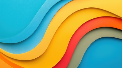 Poster - Abstract Colorful Wavy Design