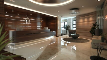 Sticker - Modern Office Lobby Interior Design