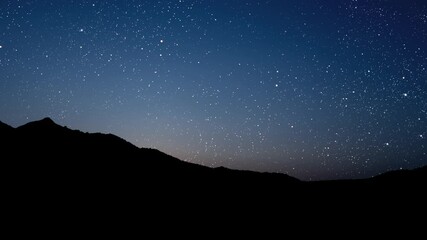 Wall Mural - A Night sky panorama with stars and moon