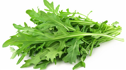 Wall Mural - A whole pile of arugula isolated on white