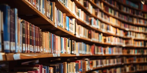 Sticker - books on a bookshelf in bookstore