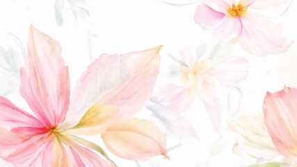 Aufkleber - This Pastel flowers bloom softly against a light background, creating a serene ambiance.