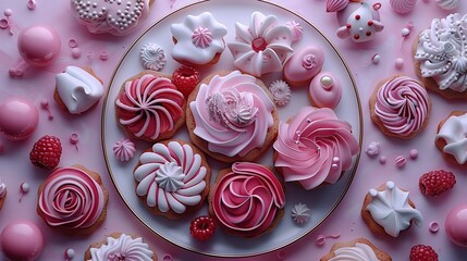 Sticker - Delicate Pink and White Cookies