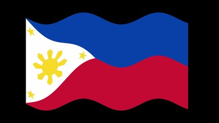 Wall Mural - Animation icon flag of Philippines 4k high resolution loop animation footage