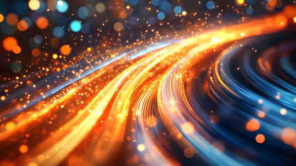 Wall Mural - digital background technology technological high speed operations neural networks ai big data transf