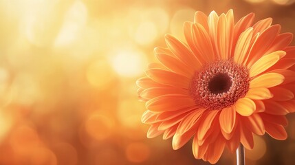 Poster - Orange gerbera daisy in soft focus with