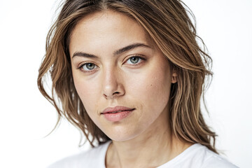 Poster - Closeup Portrait of a Young Woman with Blue Eyes