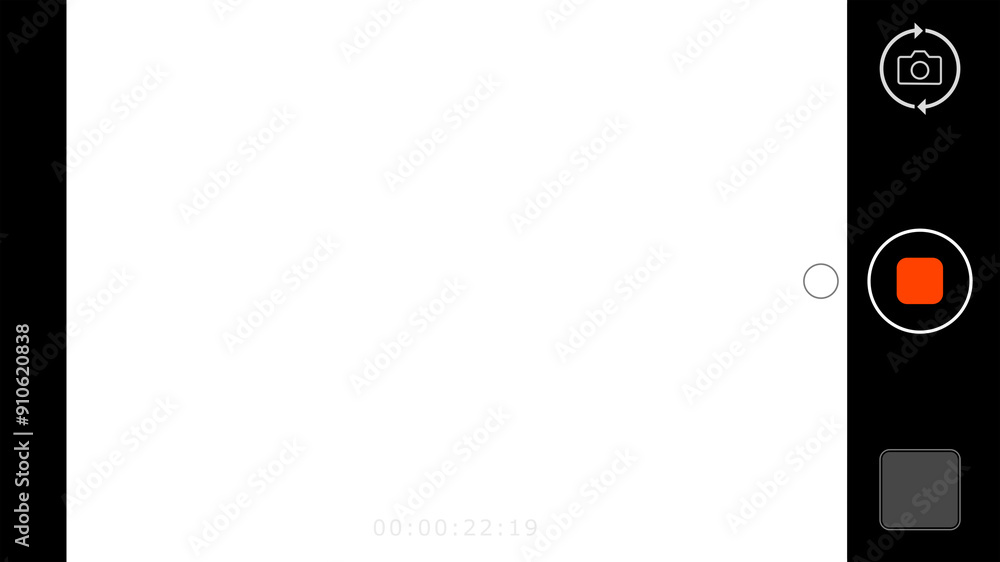 Horizontal phone camera recording screen overlay background, smartphone ...