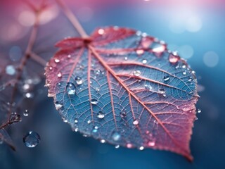 Poster - Transparent skeleton leaf with beautiful texture