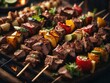 © shrinay - Variety of Barbecue skewers meat kebabs