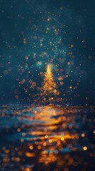 Wall Mural - christmas light conceptual image, minimalist, beautiful, centered,