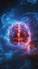 Wall Mural - beautiful brain abstract background technology.