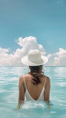 Wall Mural - summer conceptual image, minimalist, beautiful, centered,