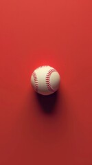 Wall Mural - baseball conceptual image, minimalist, beautiful, centered,