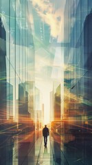 Wall Mural - business conceptual image, asbtract, stunning, beautiful, centered,