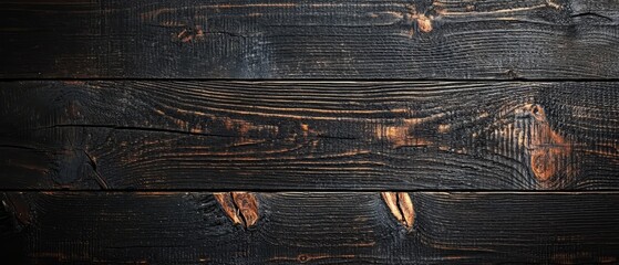 Wall Mural - Overlay of wood grain backdrop, on black background, Generative AI 