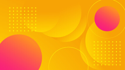 Wall Mural - Abstract liquid fluid circles bright yellow color background. 3D sphere balls shape. Creative minimal bubble trendy gradient template for cover brochure, flyer, poster, banner web. Vector illustration