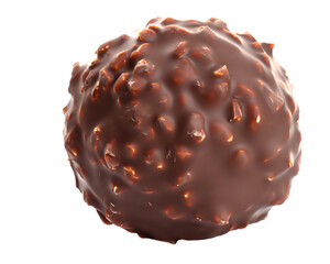 Wall Mural - Chocolate ball stuffed with nuts isolated on blank background